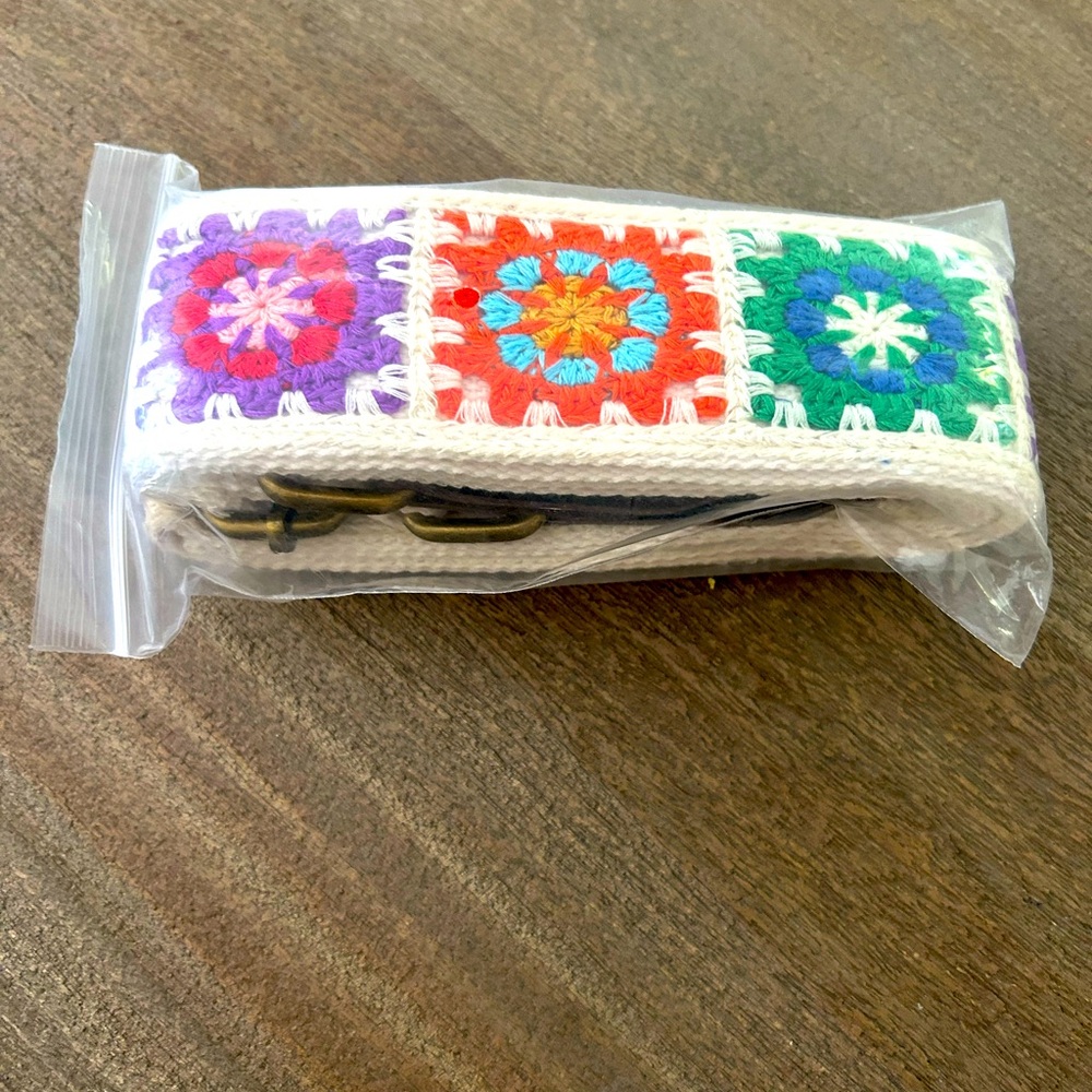 Crochet Bohemian style guitar strap or belt!